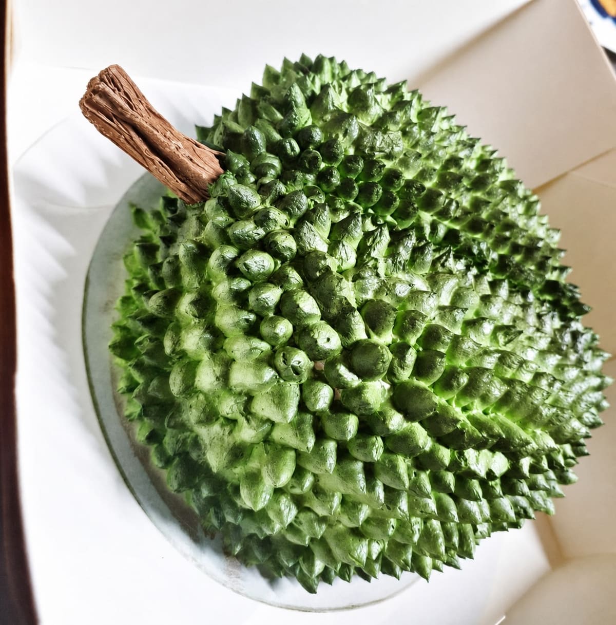 Durian-shaped birthday cake