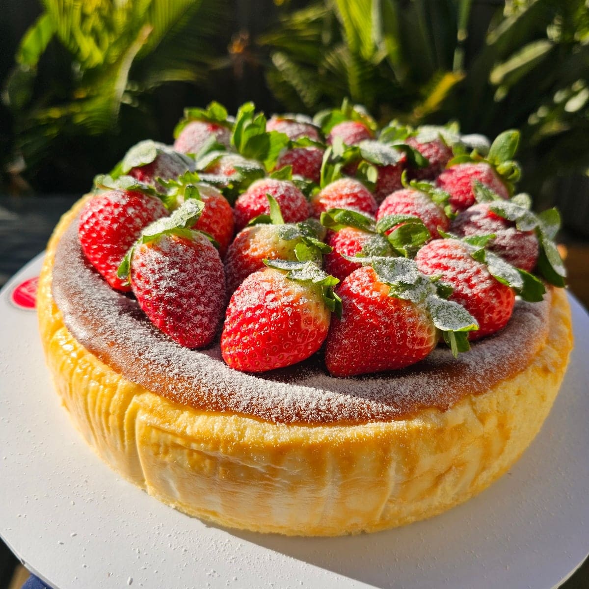 Basque burnt cheesecake with a caramelised top by Amour Desserts Melbourne